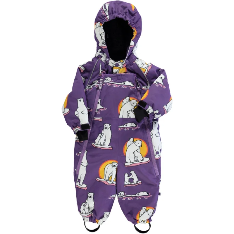 Småfolk Purple Heart Snowsuit For Children With Polar Bears