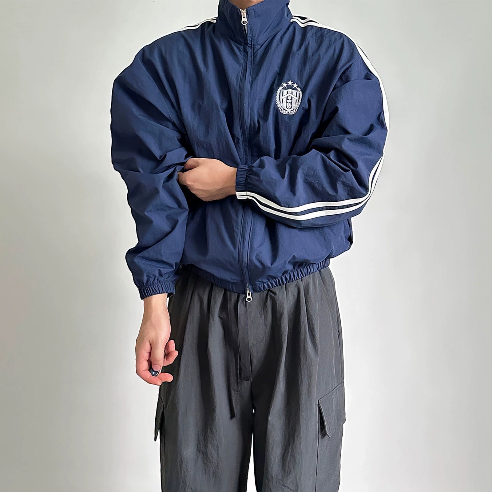 RT No. 11323 UNIFORM STRIPED ZIP-UP JK