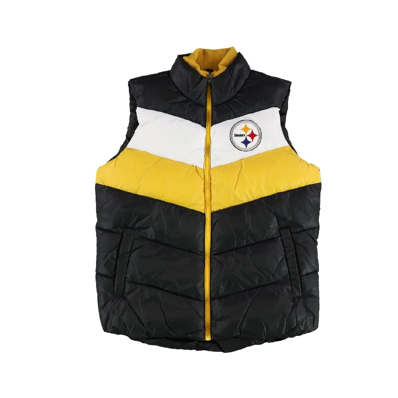 NFL Womens Spell Out Logo Puffer Vest, Multicoloured, Medium