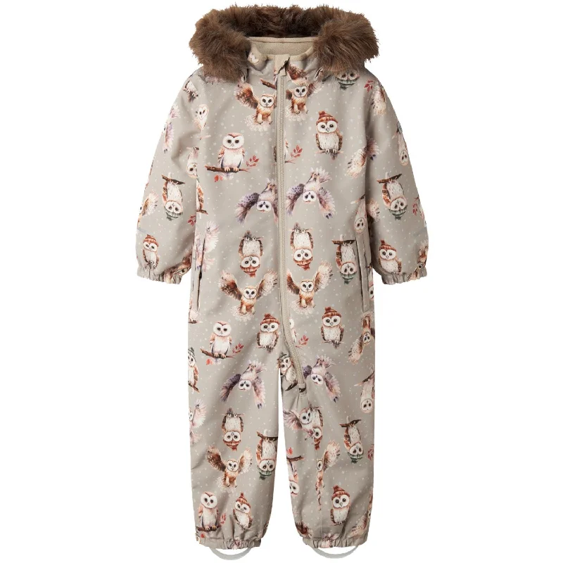 Name It Pure Cashmere Owl Snow10 Snowsuit AOP Fo