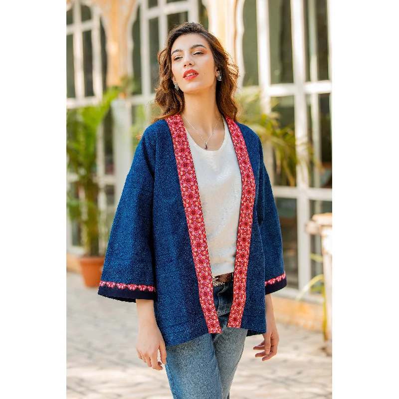 Novica Handmade Hill Flowers Cotton Kimono Jacket