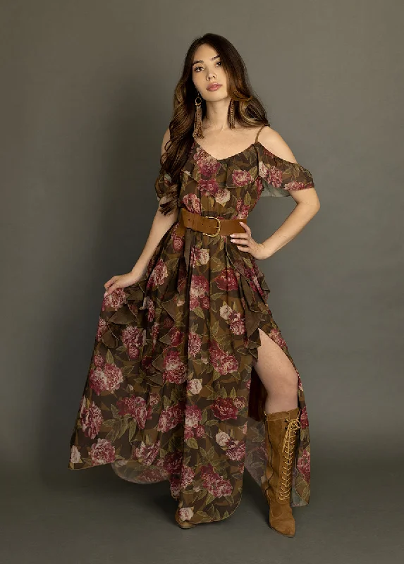 Faydon Dress in Bistre Floral