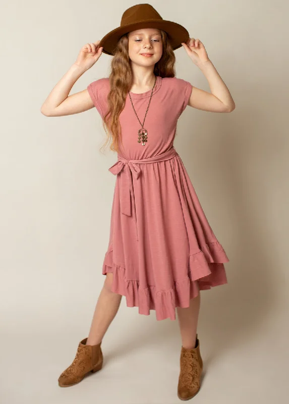 Amoura Dress in Dusty Rose