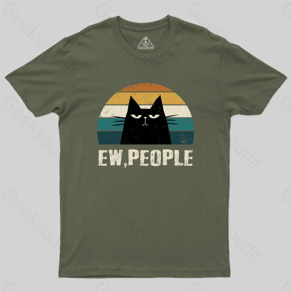 Ew People Funny Cat Geek T-Shirt