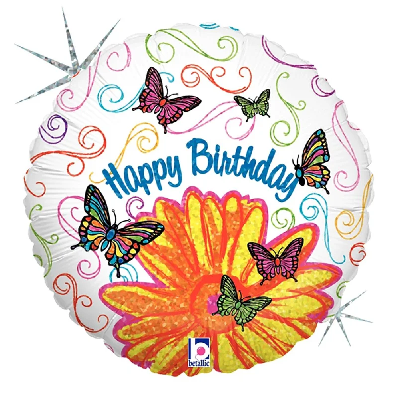 18 inch POP ART BUTTERFLY BIRTHDAY