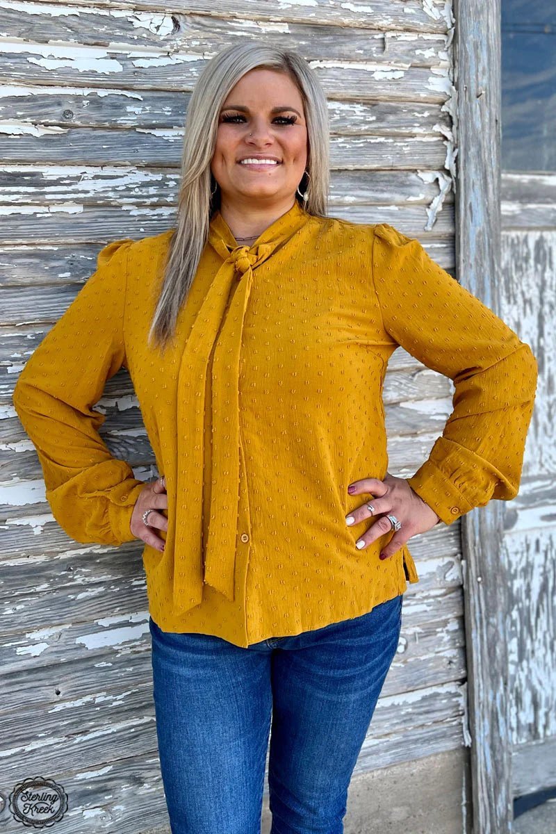 Plus Business Babe Top Mustard