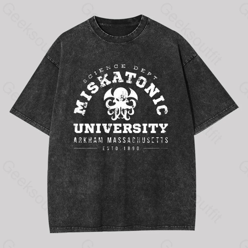 Miskatonic University Geek Washed T-shirt