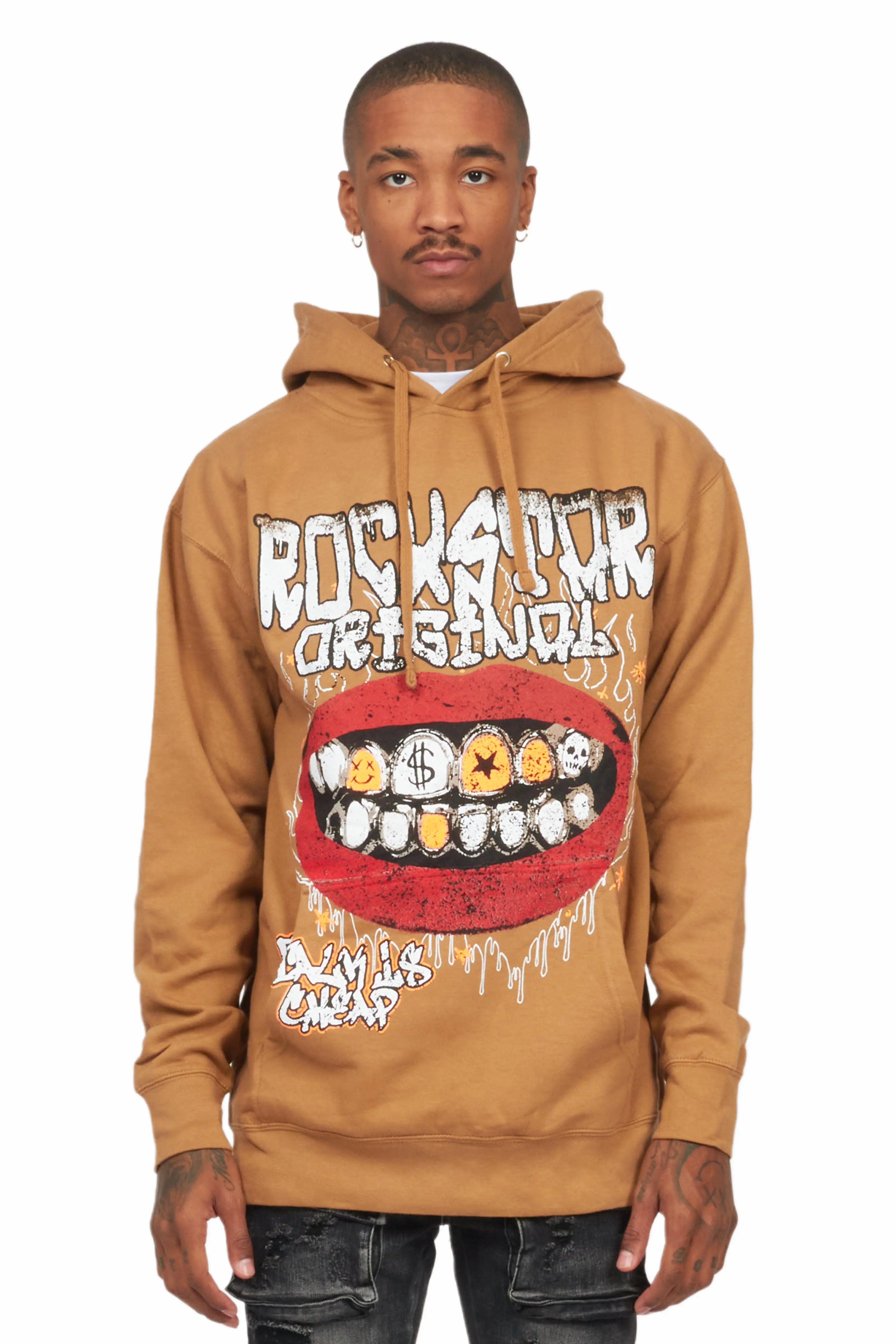 Kizzma Beige Graphic Hoodie