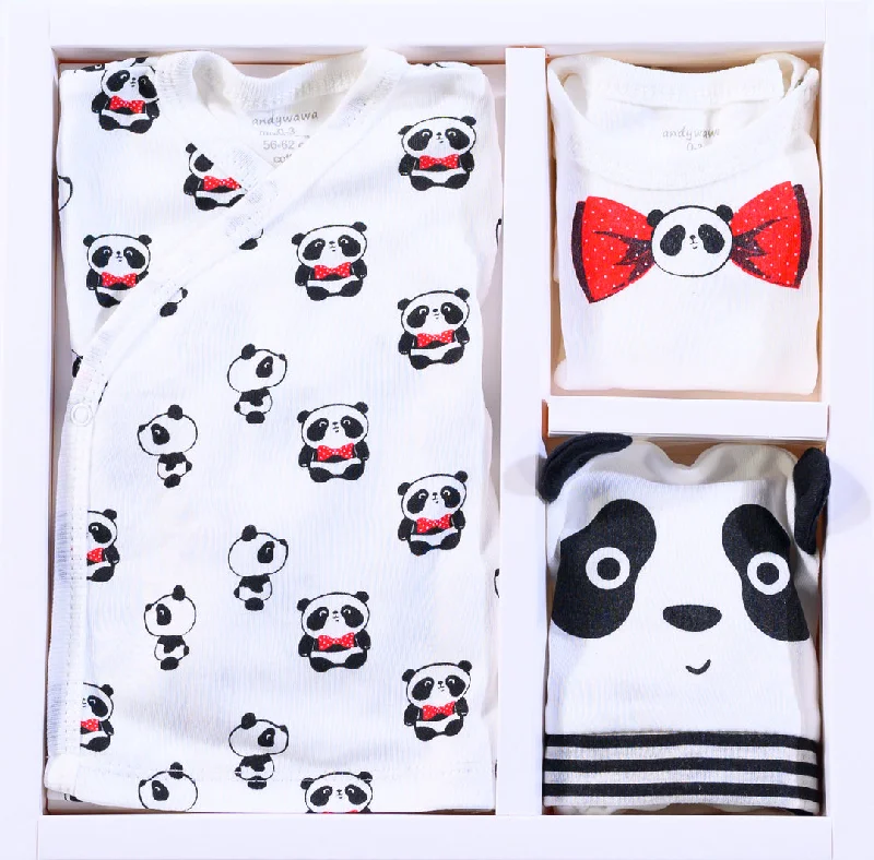 Ecru 5 PC Panda Print Homecoming Set