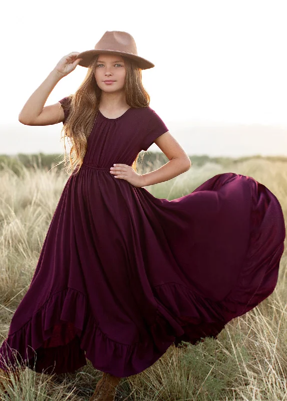 Braelyn Dress in Deep Plum