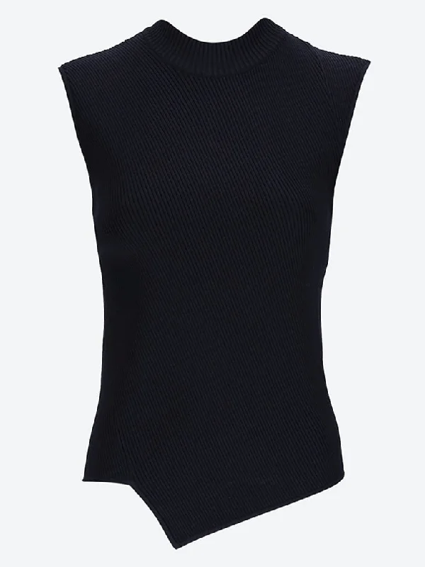 Asymmetric knit top