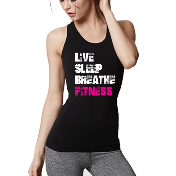 LIVE .. FITNESS Women's Racerback Tank Top