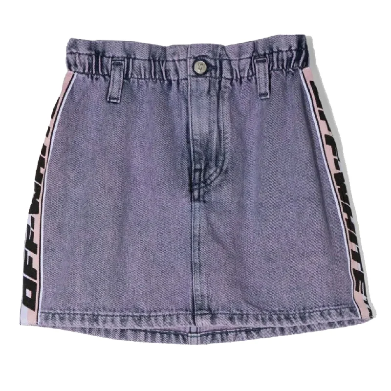 Logo Denim Skirt