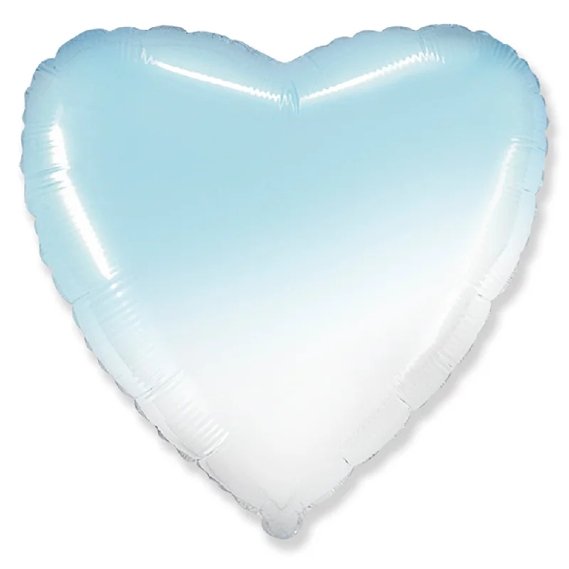 18 inch HEART - GRADIENT BABY BLUE