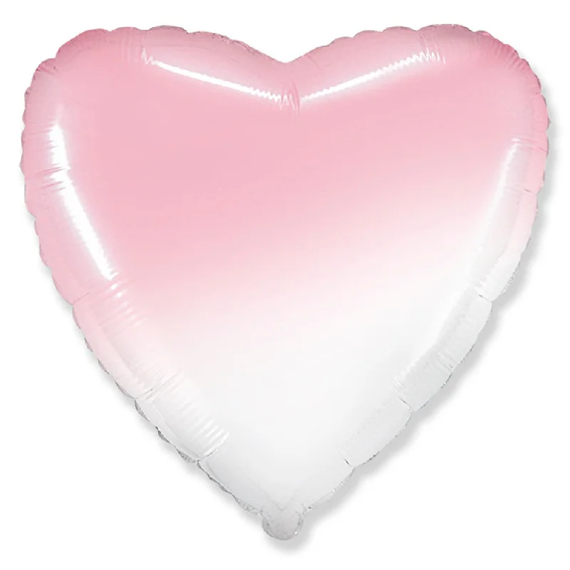 18 inch HEART - GRADIENT BABY PINK