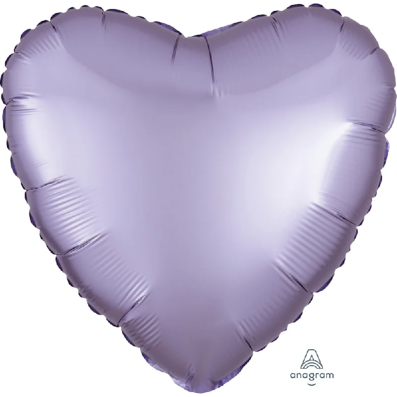 17 inch HEART - SATIN LUXE PASTEL LILAC