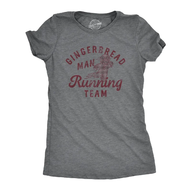 Gingerbread Man Running Team Women's T Shirt