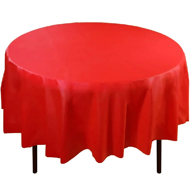 84 inch ROUND TABLE COVER - RED