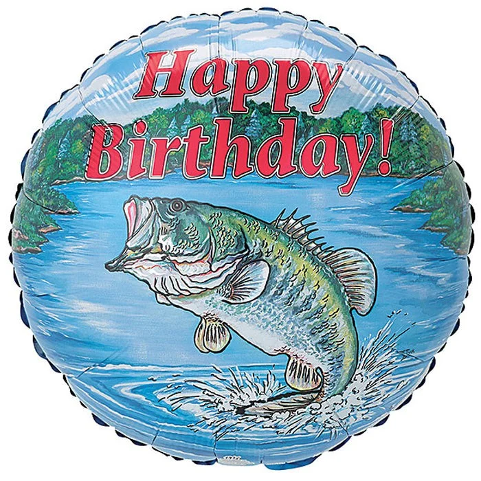 17 inch HAPPY BIRTHDAY BASS FISH