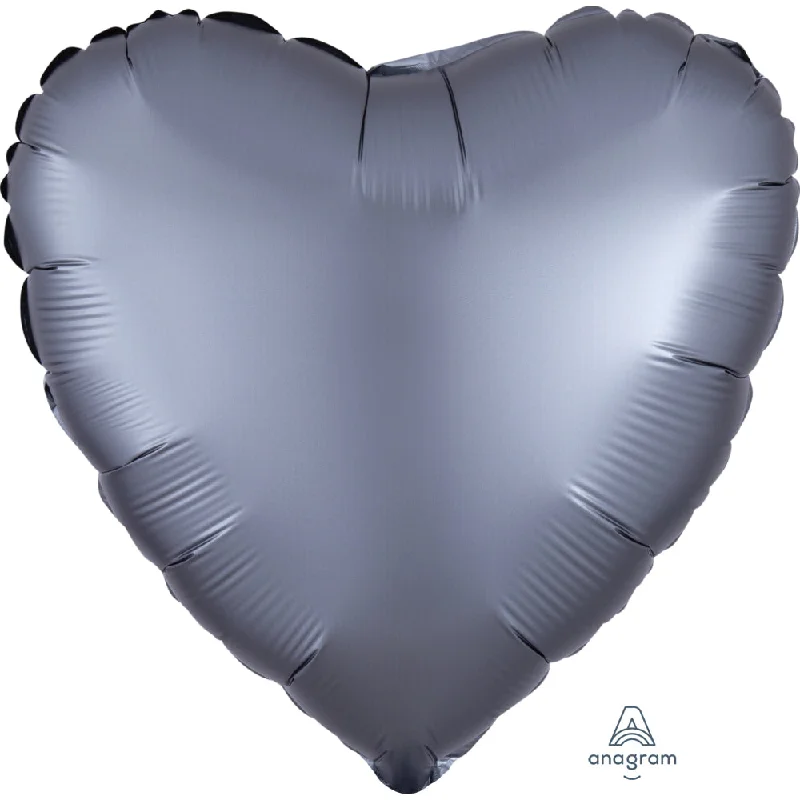 17 inch HEART - SATIN LUXE GRAPHITE