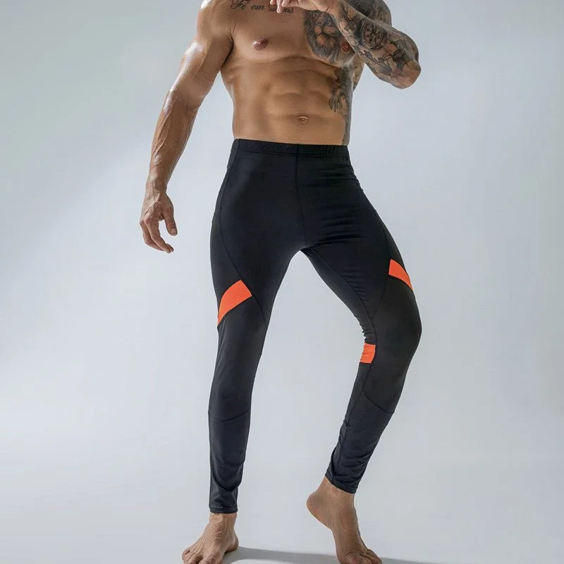 Enhance the product title: Mesh Breathable Men's Sports Leggings for Comfortable and Dynamic Workouts