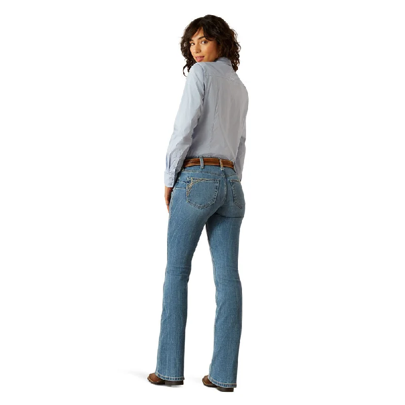 10058919 Ariat Women's Perfect Rise Naz Boot Cut Jeans - Crete