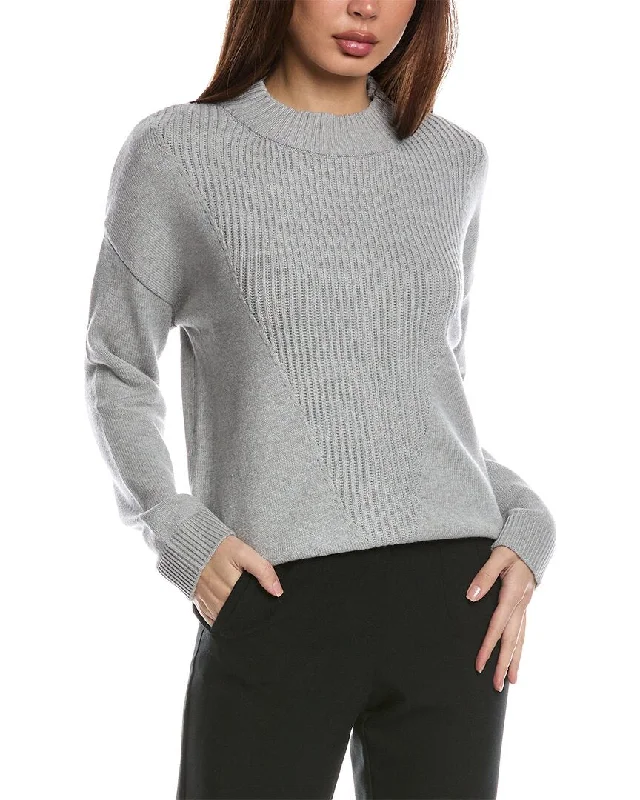 T Tahari Centered Rib Pullover