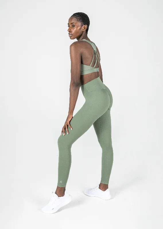 Elevate Touch Scrunch Bum Legging Khaki FINAL SALE