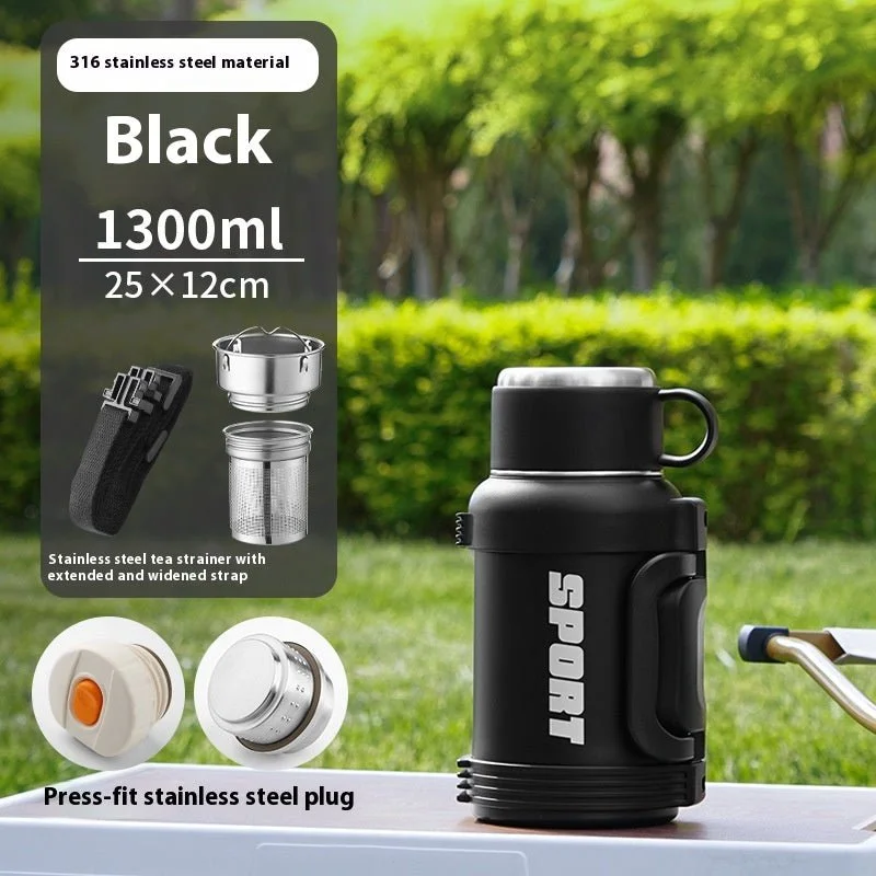 Large Capacity Stainless Steel Thermos Cup - Insulated 1300ML to 4000ML for Outdoor Use