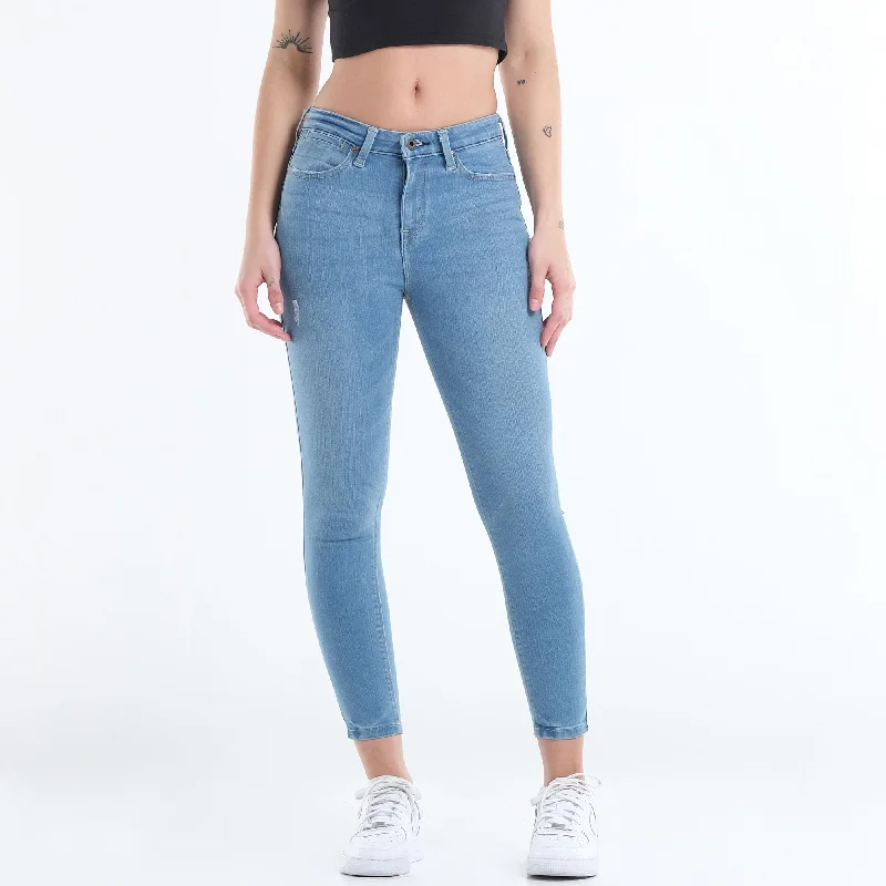 LEE LADIES 101+ HEATHER DENIM PANTS IN WASHED IN LIGHT