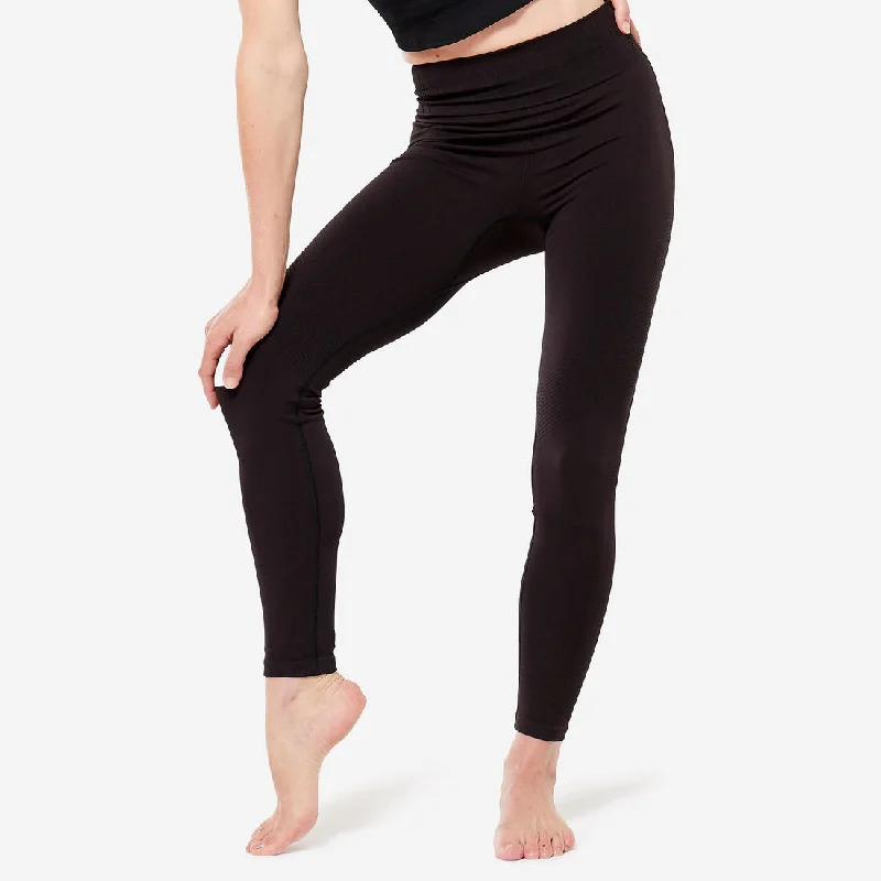 High-Waisted Second-Skin Long Yoga Leggings - Graphite Black