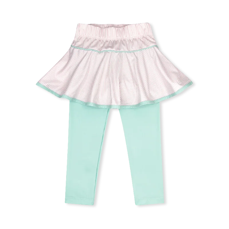 Mallory Legging Set - Cotton Candy Pink Ministripe, Cool Mint