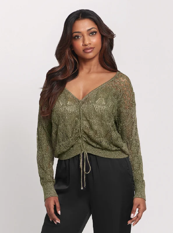 Eco Green Clarissa Long Sleeve Knit Top