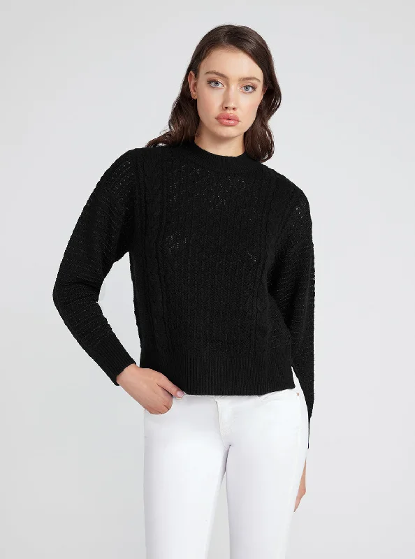 Black Long Sleeve Edwige Knit Top