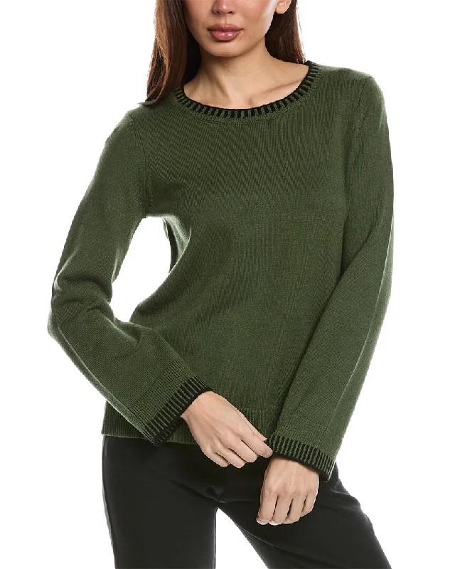 T Tahari Wide Sleeve Jersey Pullover