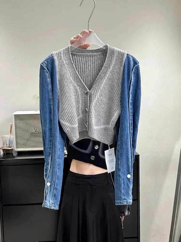 Gray cardigan