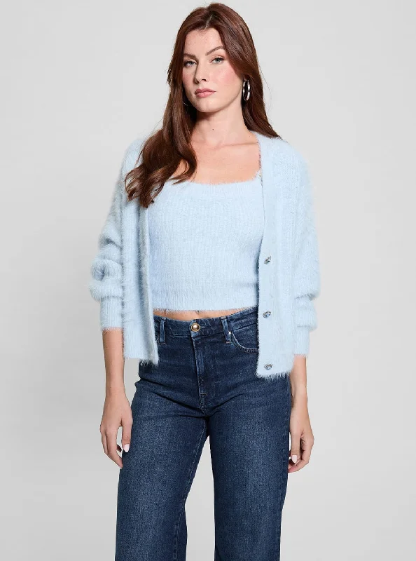 Blue Keyla Knit Cardigan