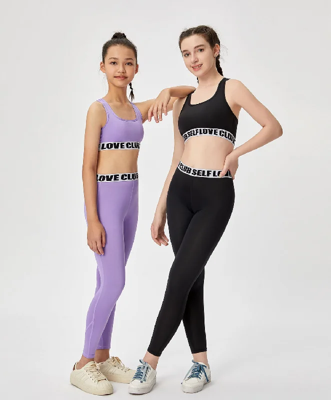 Energized Junior Digital Daydream Leggings with Slogan Elastic Band