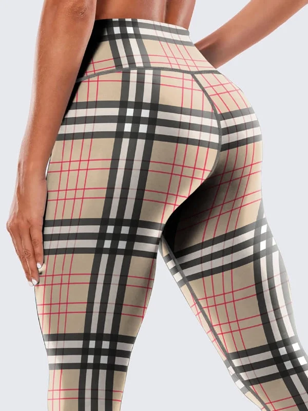 ZASUWA Female Contrast Color Chessboard Leggings