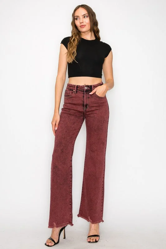 Plus Size - High Rise Flared Leg Jeans