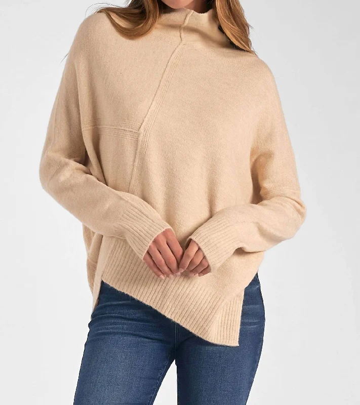 Turtleneck Sweater In Cream