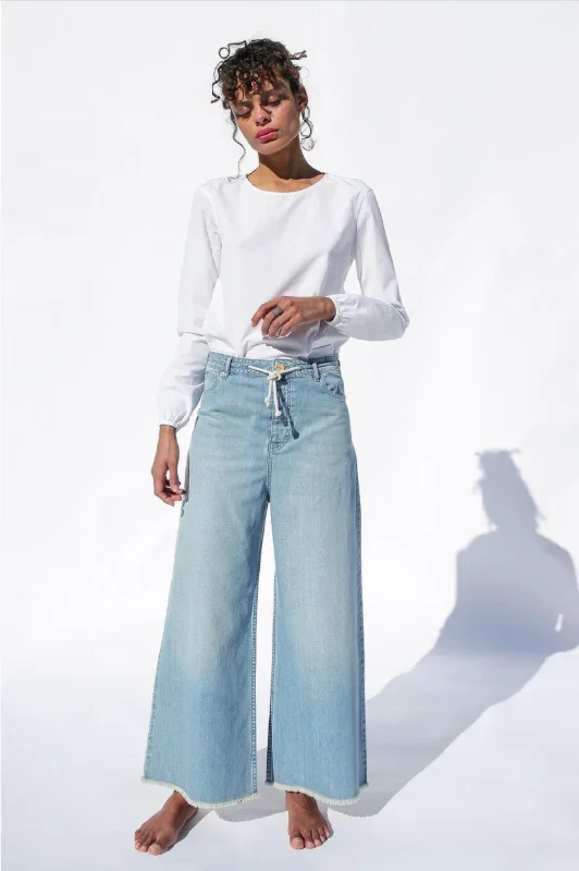 Happy Haus Le Pantalon Oversize Sky Blue