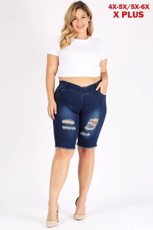 4X/5X-5X/6X Plus Size Jeggings Bermuda Pants