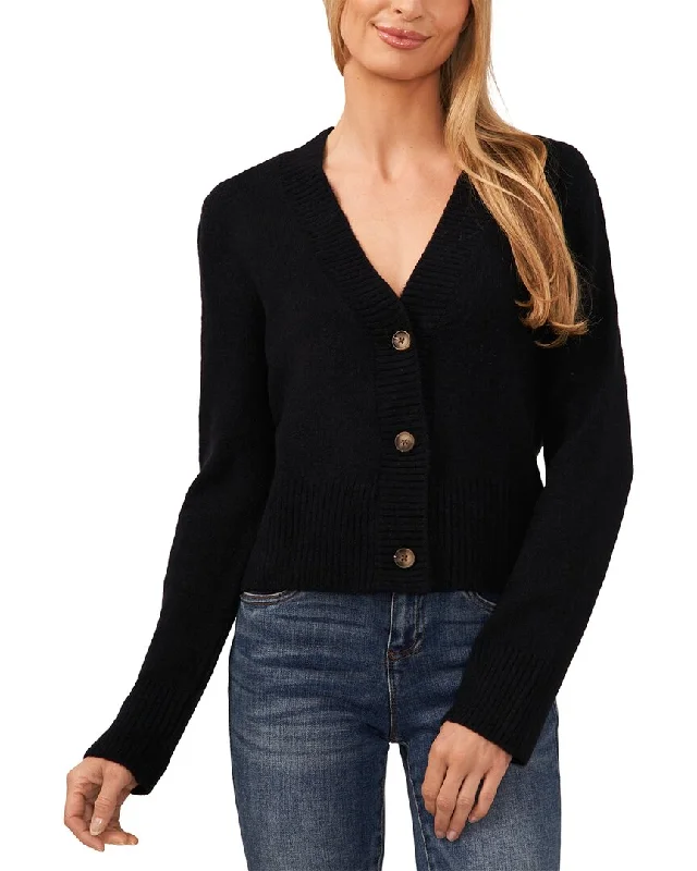 CeCe V-Neck Crop Cardigan