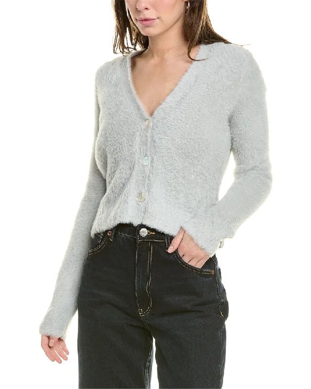 Vince Eyelash V-Neck Cardigan